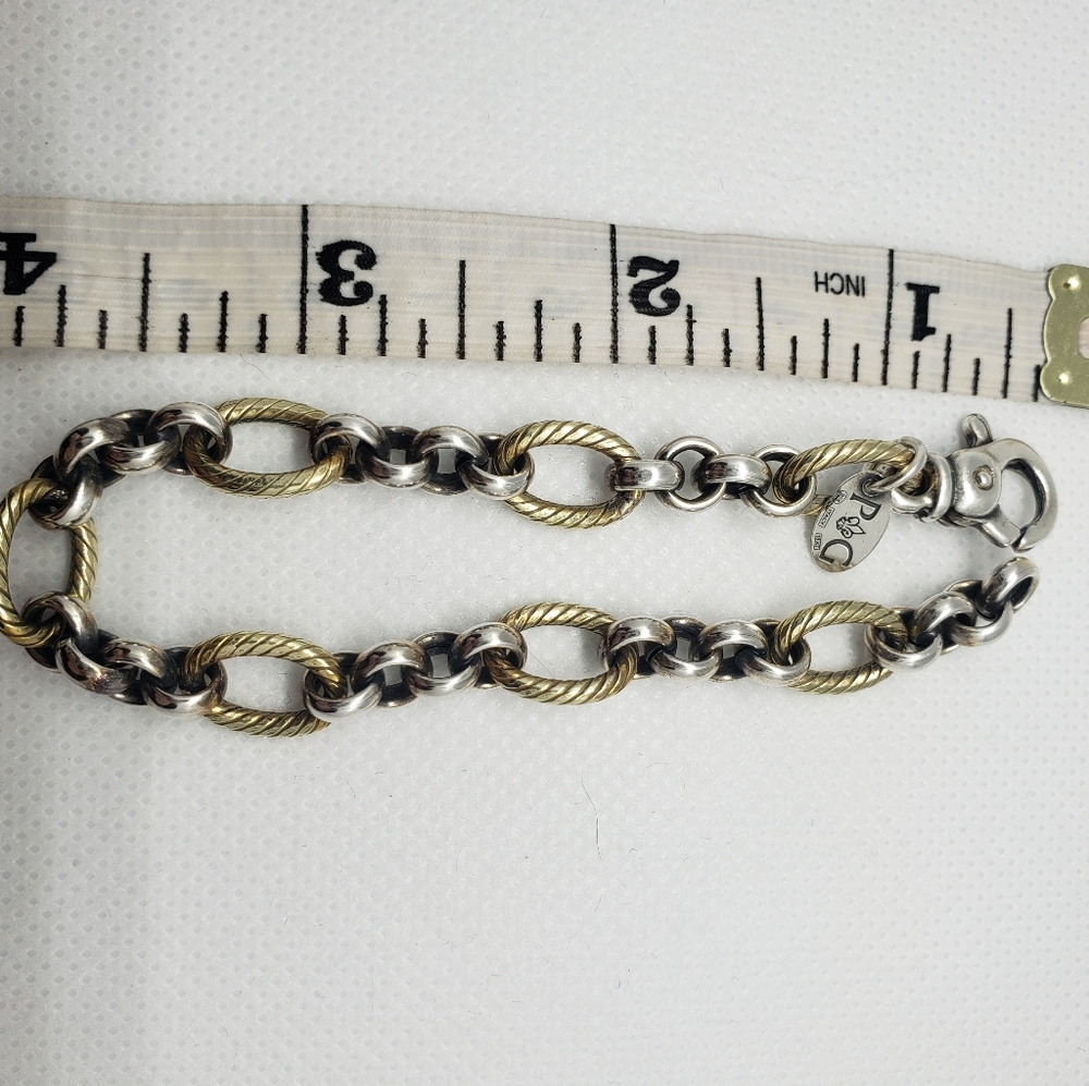 Silver and Gold Overlay Bracelet